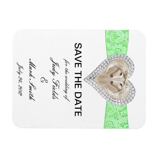 Unicorn-grüne Spitze speichern Sie das Datumsfenst Magnet (Horizontal)