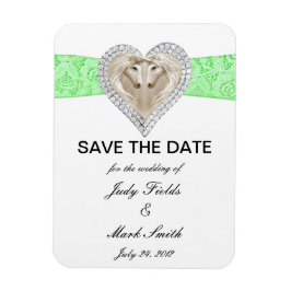 Unicorn-grüne Spitze speichern Sie das Datumsfenst Magnet