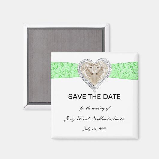 Unicorn-grüne Spitze speichern Sie das Datumsfenst Magnet (Vorderseite/Rückseite)