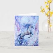 Unicorn Grußkarte Karte (Gelbe Blume)