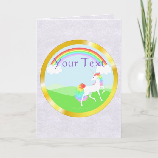Unicorn Grußkarte Karte (Vorderseite)