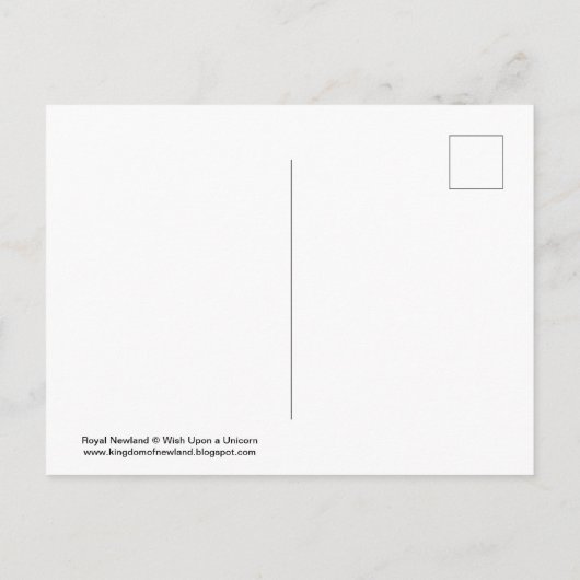 Unicorn Grußkarte Postkarte (Rückseite)