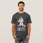 Unicorn Gym Installation Muskeln Unicorn T-Shirt (Vorne ganz)