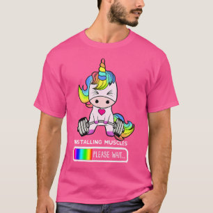Unicorn-Gym-Shirt zur Installation von Muskeln Uni T-Shirt