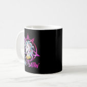 Unicorn Hail Satan Death Metal Rainbow Rave Männer Kaffeetasse (Vorderseite Links)