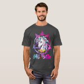 Unicorn Hail Satan Death Metal Rainbow Rave Männer T-Shirt (Vorne ganz)