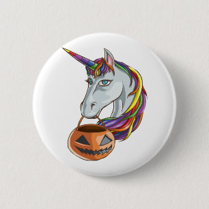 Unicorn Halloween Button