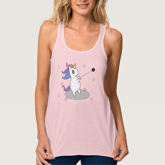 Unicorn-Hammer-Spritzring-Shirt Tank Top (Vorderseite)