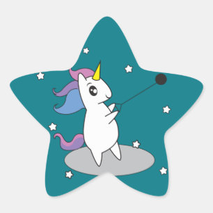 Unicorn-Hammerwirbelkleber Stern-Aufkleber