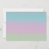 Unicorn Hand Drawn Ombré Rainbow Birthday Einladung (Rückseite)