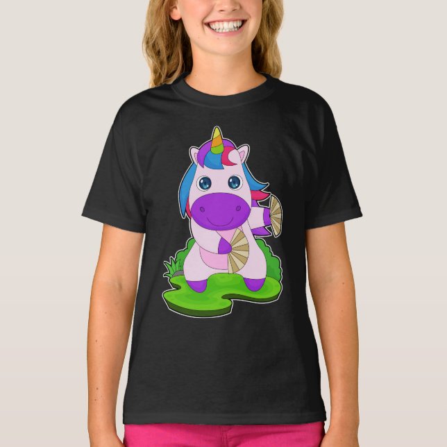 Unicorn Hand-Ventilator T-Shirt (Vorderseite)