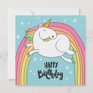 Unicorn Happy Birthday Feiertagskarte