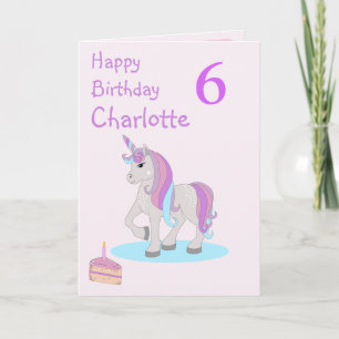 Unicorn Happy Birthday Folded Grußkarte Karte