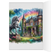 Unicorn Happy Birthday Friend Grußkarte (Innen (Links))