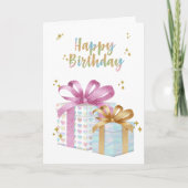 Unicorn Happy Birthday Karte (Vorderseite)