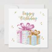 Unicorn Happy Birthday Karte (Vorderseite)