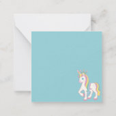 Unicorn Happy Birthday Mitteilungskarte (Rückseite)