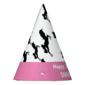 Unicorn Happy Birthday Pink Party Hat Partyhütchen (Links)