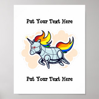 Unicorn Head clipart Iron Unicorn Clipart Poster