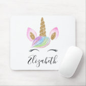 Unicorn Head Niedlicher Personalisierter Individue Mousepad (Mit Mouse)
