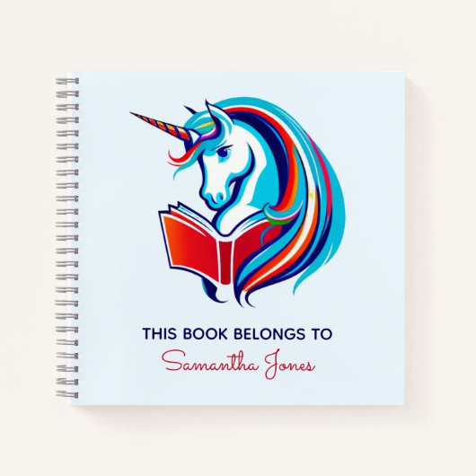 Unicorn Head Notebook Notizblock (Vorderseite)