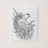 Unicorn Head Zeichnend klein Puzzle (Vertikal)