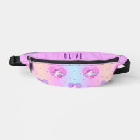 Unicorn Hearts Fanny Pack - rosa & lila