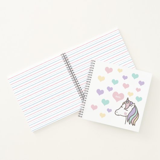 Unicorn Hearts Notizblock (Innenseite)