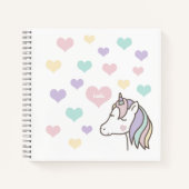 Unicorn Hearts Notizblock (Vorderseite)