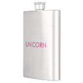 Unicorn heiß rosa Fuchsia Text minimalistisch cool Flachmann (Links)