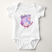 Unicorn-Hemddesign für Babys Baby Strampler (Vorderseite)