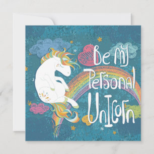 Unicorn Holiday Card Feiertagskarte