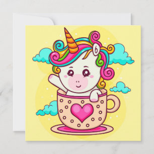 Unicorn Holiday Card Feiertagskarte