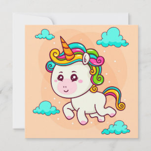 Unicorn Holiday Card Feiertagskarte