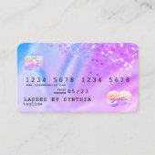 Unicorn Holograph Modern Credit Card Logo Visitenkarte (Vorderseite)