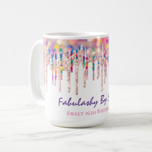 Unicorn Holograph Rainbow Tropfen Bride Sweet 16. Kaffeetasse (Vorderseite Links)