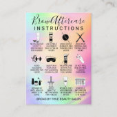 Unicorn Holographic Brows Aftercare Icon Business Visitenkarte (Vorderseite)