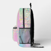 Unicorn Holographic Glitzer Bedruckter Rucksack (Rechts)