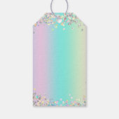 Unicorn Holographic Glitzer Geschenkanhänger (Rückseite)