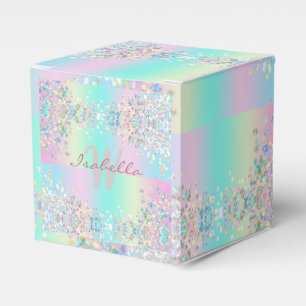 Unicorn Holographic Glitzer Geschenkschachtel