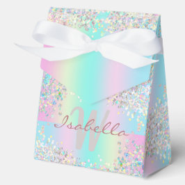 Unicorn Holographic Glitzer Geschenkschachtel