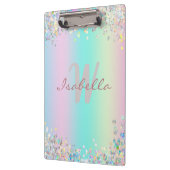 Unicorn Holographic Glitzer Klemmbrett (Links)