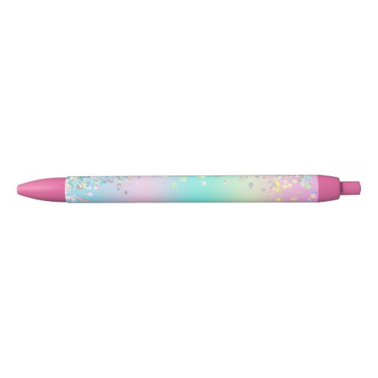 Unicorn Holographic Glitzer Kugelschreiber (Vorderseite)