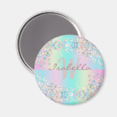 Unicorn Holographic Glitzer Magnet (Vorderseite/Rückseite)