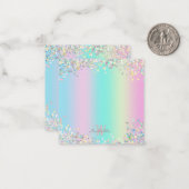 Unicorn Holographic Glitzer Mitteilungskarte (Vorderseite/Rückseite Beispiel)
