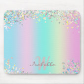 Unicorn Holographic Glitzer Mousepad (Vorne)