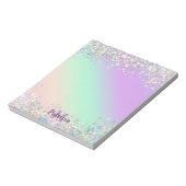 Unicorn Holographic Glitzer Notizblock (Rotiert)