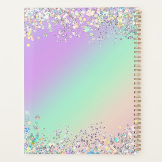 Unicorn Holographic Glitzer Planer (Rückseite)