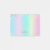 Unicorn Holographic Glitzer Post-it Klebezettel (Vorderseite)