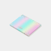 Unicorn Holographic Glitzer Post-it Klebezettel (angewinkelt)